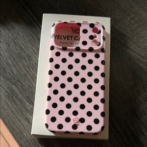 Velvet caviar Pink Polka Dot Phone Case (used)